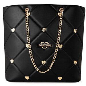 SALE! ✅ Love Moschino Embellished Quilted Heart Tote Shoulder Bag ✨ NWT